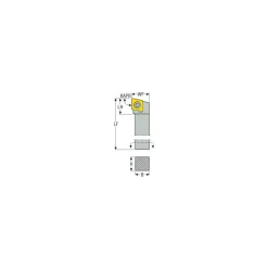 Indexable Turning Toolholder: 90.000 deg Lead Angle, Screw