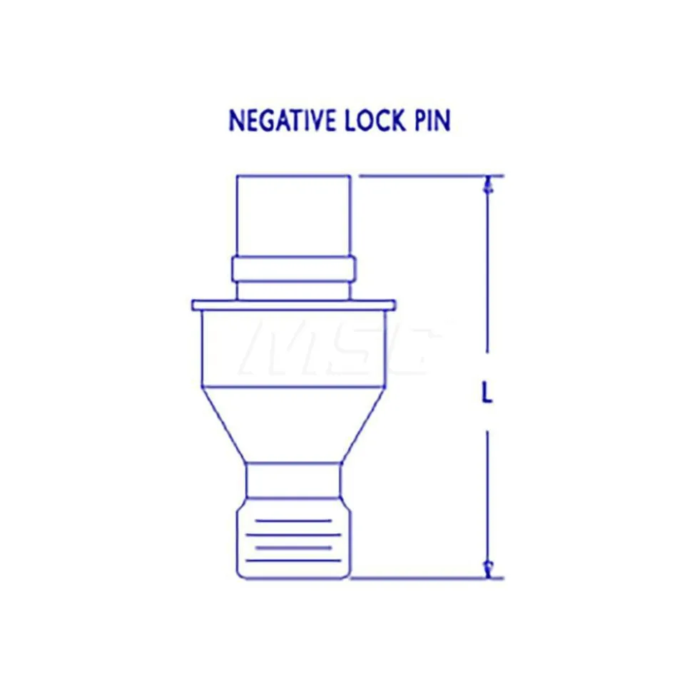5/8" Inscribed Circle, 1/8" Hex Socket, 5/16-24 Thread, Negative Lock Pin for Indexable Turning Tools