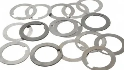 1-1/2" Inside Dia, 2-1/8" Outside Dia, 3/8" Keyway Width, Steel Machine Tool Arbor Spacer Set