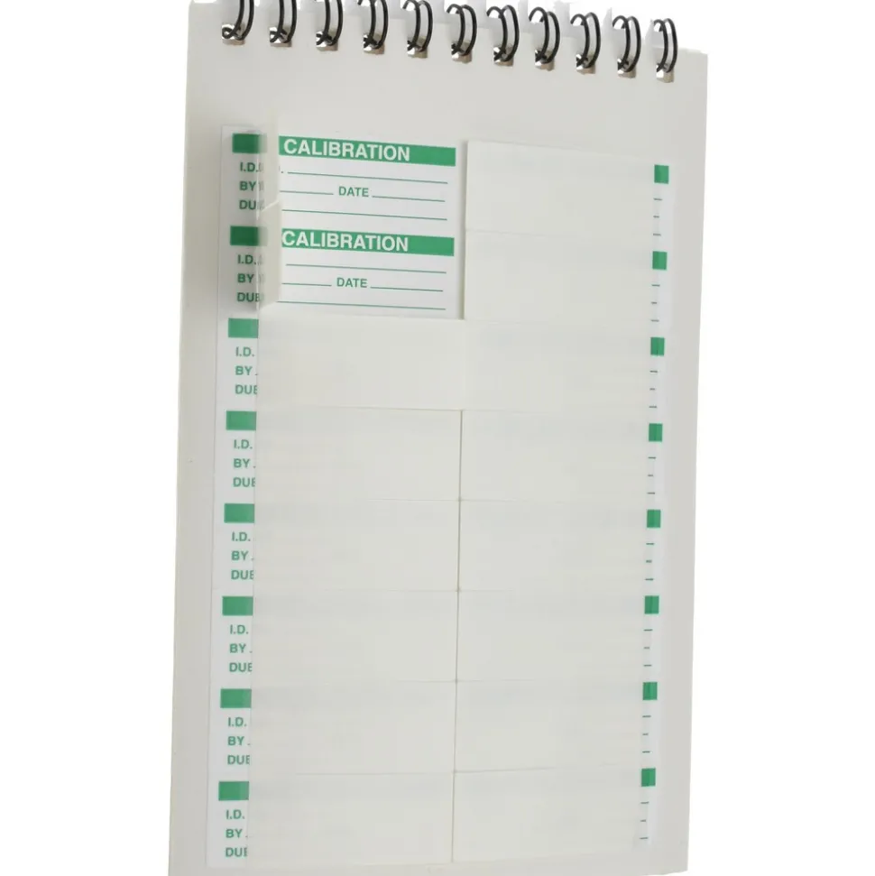 Inspection & Quality Label: "Calibration I.D. No.__ By__Date__Due__", Rectangle, 1.75" Wide