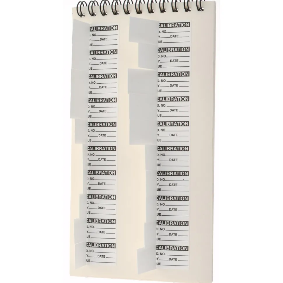 Inspection & Quality Label: "Calibration I.D. No.__ By__Date__Due__", Rectangle, 1" Wide