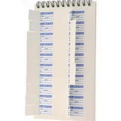 Inspection & Quality Label: "Calibration I.D. No.__ By__Date__Due__", Rectangle, 1" Wide