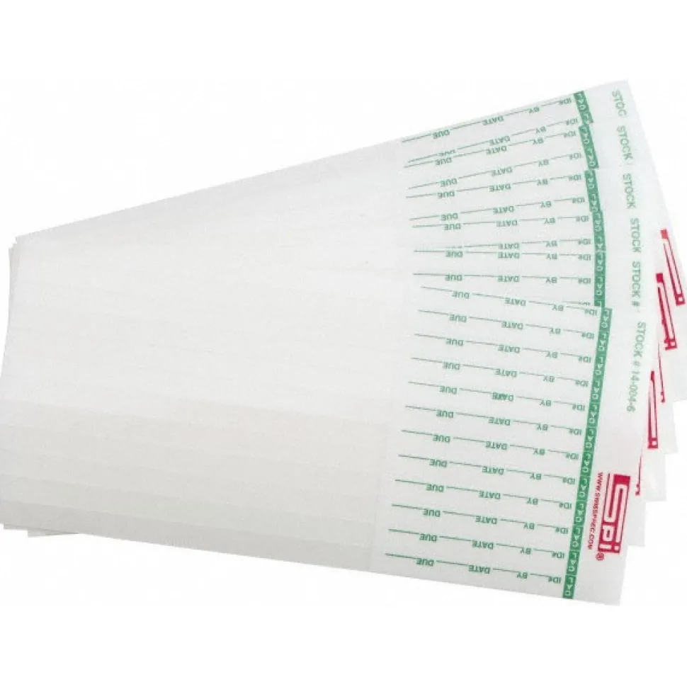Inspection & Quality Label: "Calibration Id#__ By__Date__Due__", Rectangle, 6" Wide, 1/4" High
