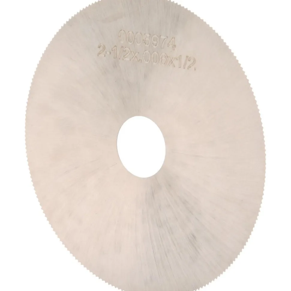 Jeweler's Saw: 2-1/2" Dia, 0.006" Thick, 1/2" Arbor Hole, 220 Teeth, High Speed Steel