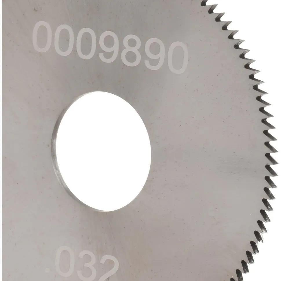 Jeweler's Saw: 1-1/4" Dia, 0.032" Thick, 3/8" Arbor Hole, 110 Teeth, Solid Carbide