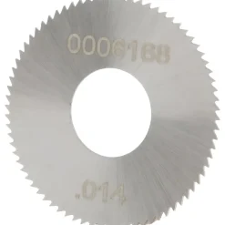 Jeweler's Saw: 1" Dia, 0.014" Thick, 3/8" Arbor Hole, 76 Teeth, High Speed Steel