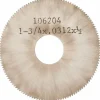 Jeweler's Saw: 1-3/4" Dia, 0.031" Thick, 1/2" Arbor Hole, 130 Teeth, Solid Carbide