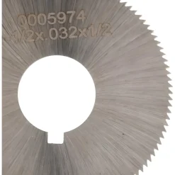 Jeweler's Saw: 1-1/2" Dia, 0.032" Thick, 1/2" Arbor Hole, 110 Teeth, High Speed Steel