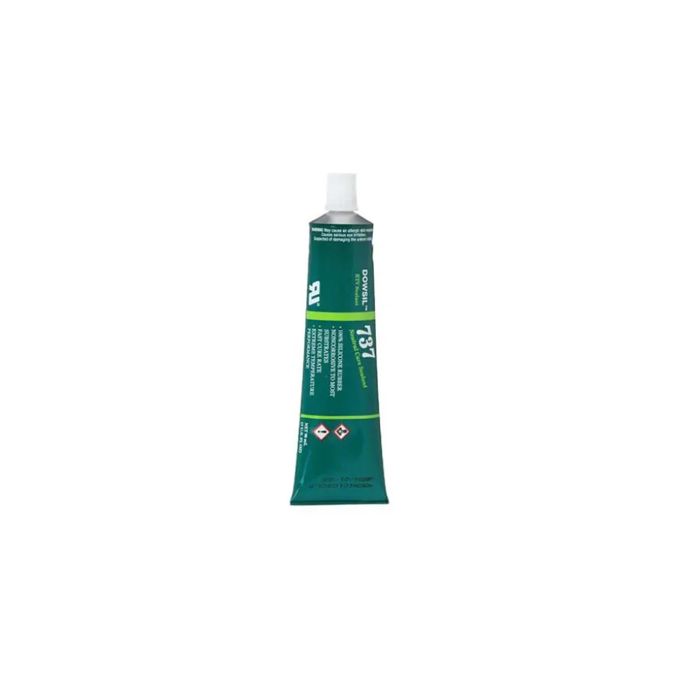 Joint Sealant: 3 oz Cartridge, Clear, RTV Silicone
