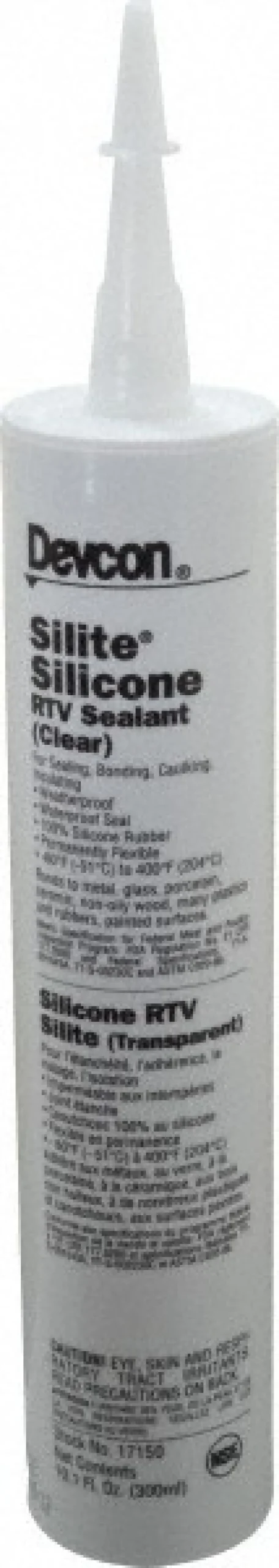 Joint Sealant: 10.3 oz Cartridge, Clear, RTV Silicone