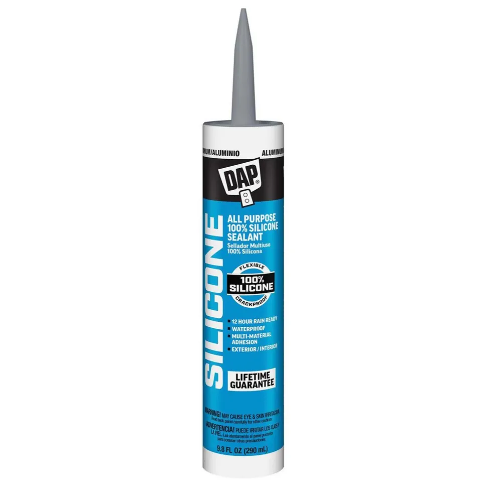 Joint Sealant: 10.1 oz Tube, Silver, RTV Silicone