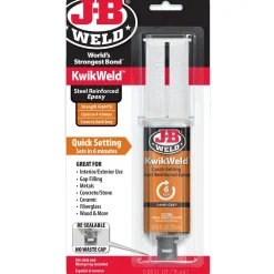 KwikWeld Steel Enforced Epoxy Syringe, Dark Gray, 25 mL