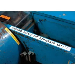 Label Maker Label: Black on White, Vinyl, 1 Roll