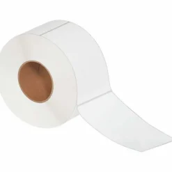 Label Maker Label: White, Matte Coated Facestock, 6-1/2" OAL, 4" OAW