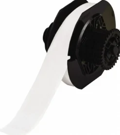 Label Maker Label: White, Vinyl, 100" OAL, 1-1/8" OAW, 1 Roll