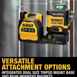 Laser Levels: Level Type: 3-Point, Self-Leveling Cross Line Laser; Laser Class: Class II; Laser Projection Orientation: Vertical, Horizontal; Plumb Type: Down