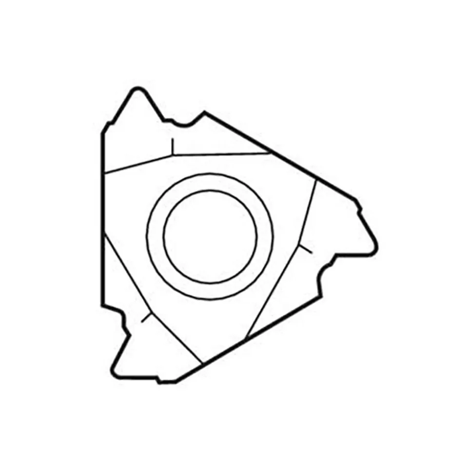 Laydown Threading Insert: 16ER16UN CP500, Carbide