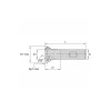 60° Lead Angle, 0.46" to 0.981" Cut Dia, 1/2" Shank Dia, Indexable & Chamfer End Mill