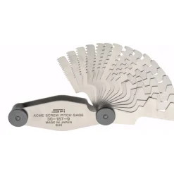 16 Leaf, 1 to 12 TPI Range, Stainless Steel Screw Pitch Gage