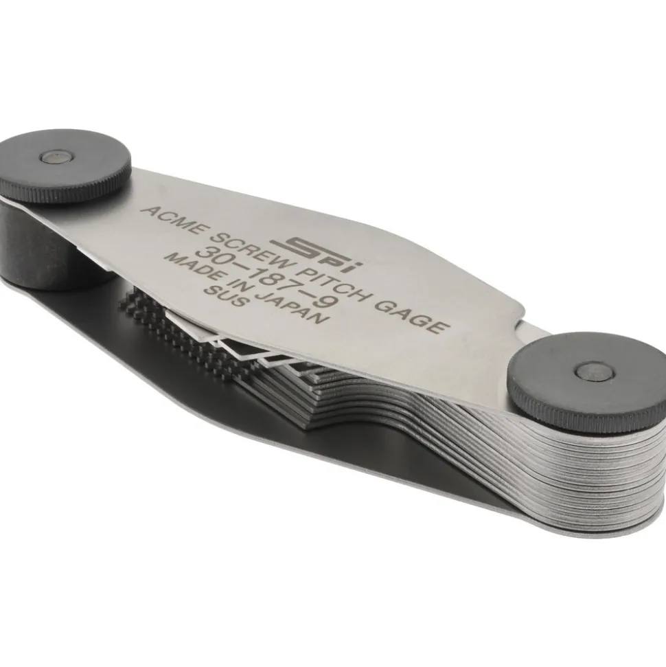 16 Leaf, 1 to 12 TPI Range, Stainless Steel Screw Pitch Gage