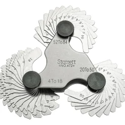 51 Leaf, 4 to 84 TPI Range, Steel Screw Pitch Gage