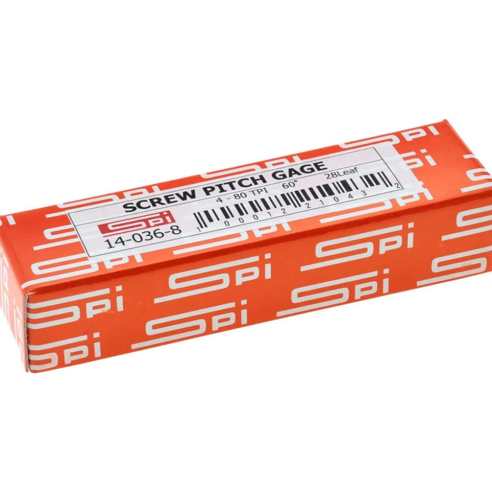 28 Leaf, 4 to 80 TPI Range, Steel Screw Pitch Gage