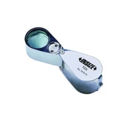 Lighted Magnifier: 10x, Round, Glass