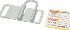Lockout Hasp: Fold-Over with Slot Hasp, Single Jaw, 4 Padlocks