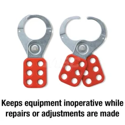 Lockout Hasp: Scissor-Action Hasp, Single Jaw, 6 Padlocks