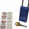 Lockout Padlock: Keyed Different, Thermoplastic, Steel Shackle, Blue