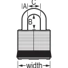 Lockout Padlock: Keyed Different, Laminated Steel, Steel Shackle, Red