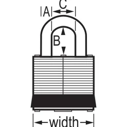 Lockout Padlock: Keyed Different, Laminated Steel, Steel Shackle, Red