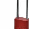 Lockout Padlock: Keyed Different, Aluminum, 3.0000” High, Steel Shackle, Red