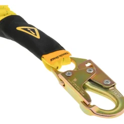 6' Long, 350 Lb Capacity, 1 Leg Locking Snap Hook Harness Shock Absorbing Lanyard