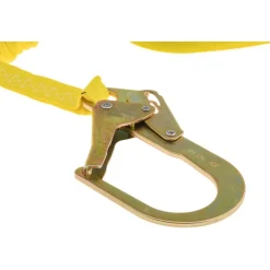 6' Long, 350 Lb Capacity, 2 Leg Locking Snap Hook Harness Shock Absorbing Lanyard