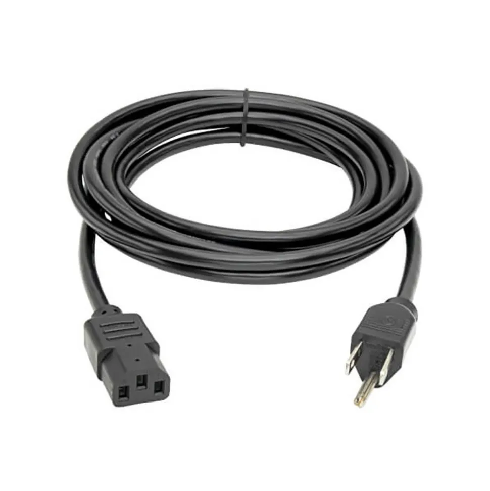 12' Long, NEMA 5-15P/IEC-320-C-13 Computer Cable