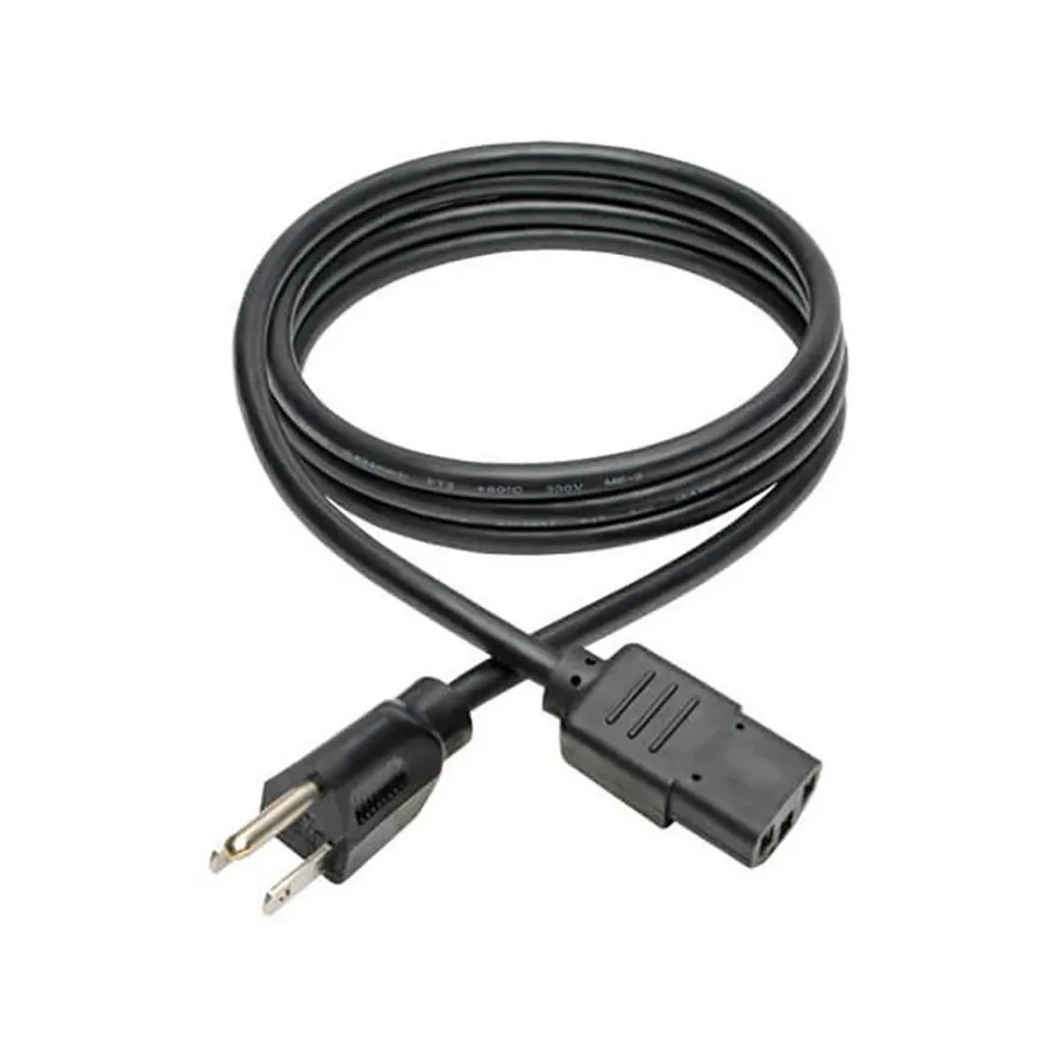 6' Long, NEMA 5-15P/IEC-320-C-13 Computer Cable