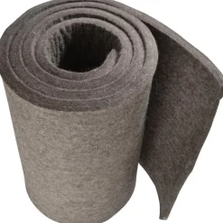 12" Long,72" Wide, 1/2" Thick, Gray Pressed Wool Felt Sheet