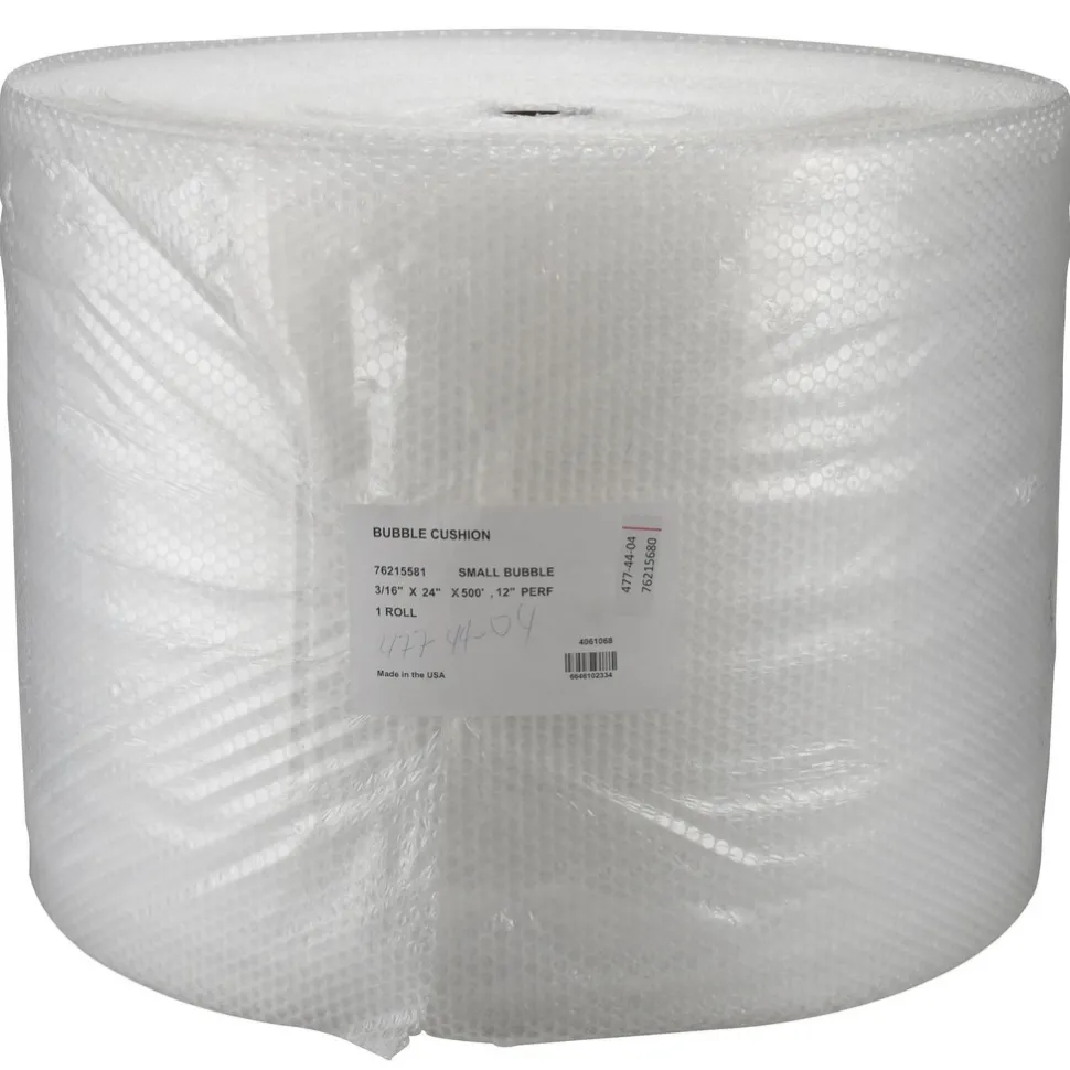 500' Long x 24" Wide x 3/16" Thick, Small Sized Bubble Roll