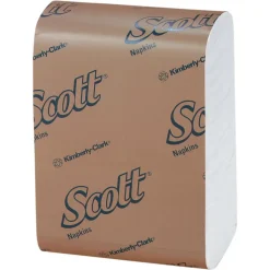 Low Fold Paper Napkins, Disposable, Snack-Sized, 1-Ply, 32 Packs of 250 Beverage Napkins