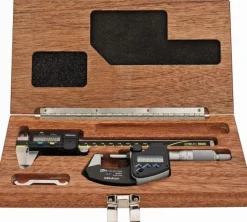 Machinist Caliper & Micrometer Kit: 4 pc, 0 to 6" Caliper, 0 to 1" Micrometer