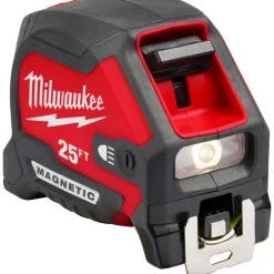 25' Magnetic Tape Measure with Rechargeable 100L Light