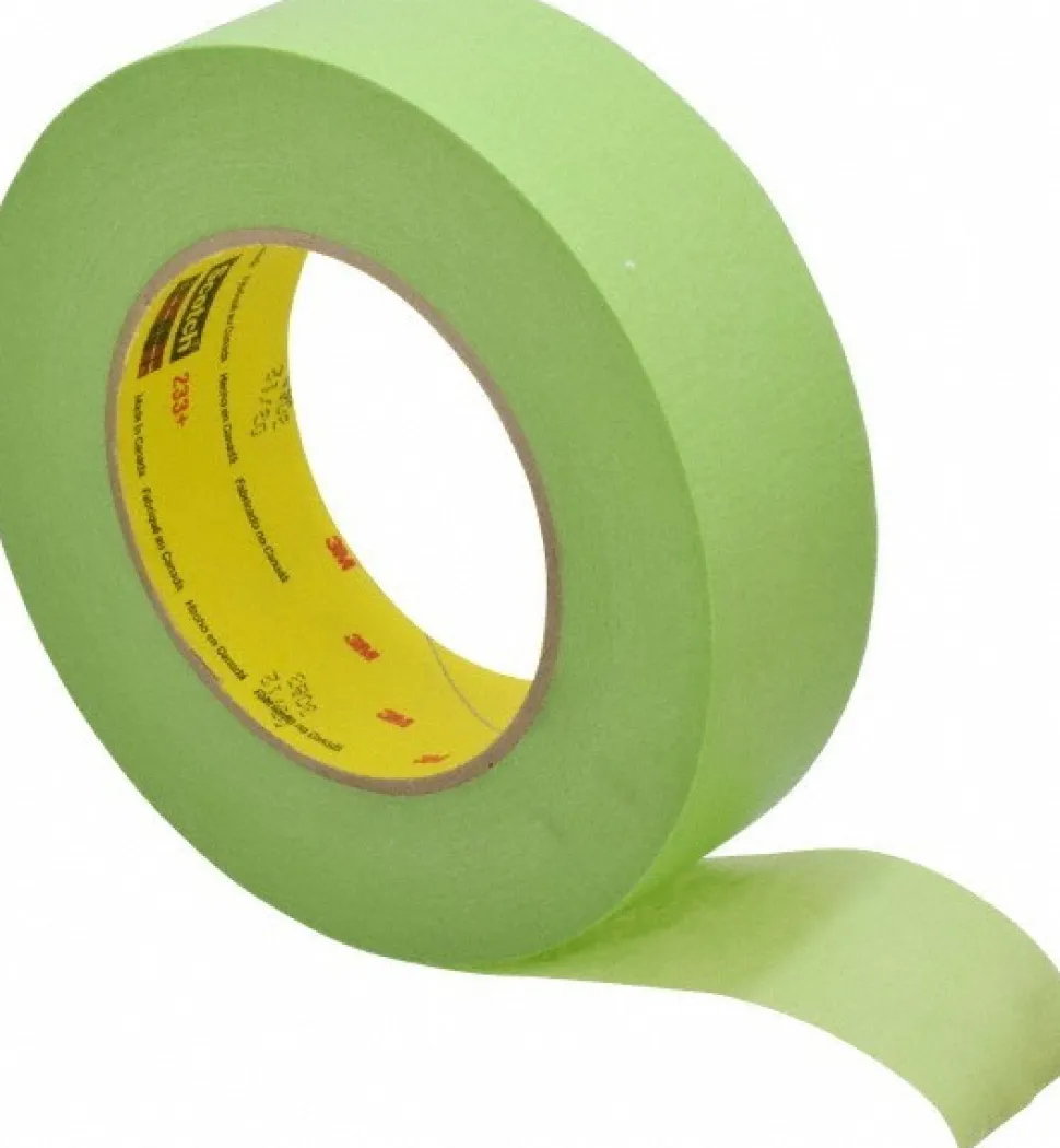 Masking Tape: 36.00 mm Wide, 180' Long, 6.7 mil Thick, Green