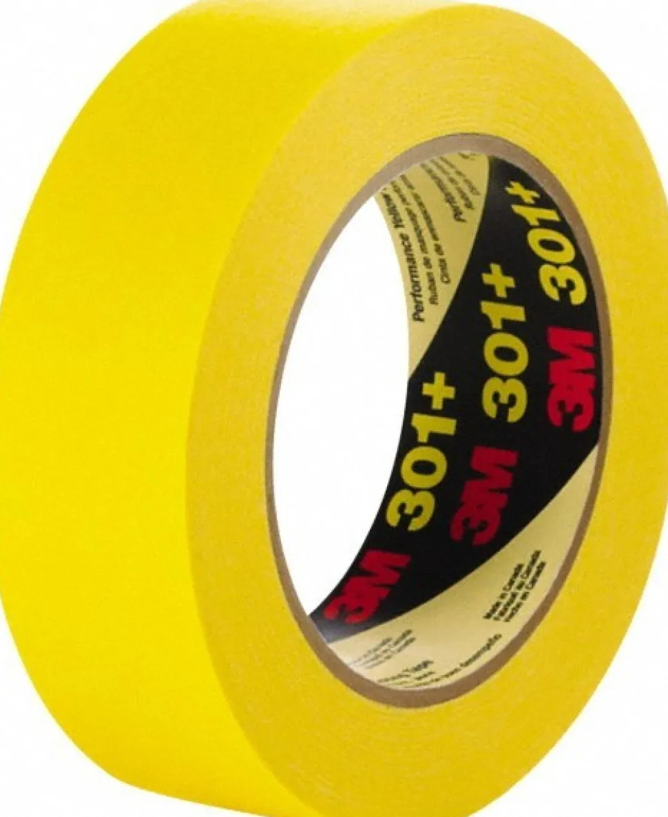 Masking Tape: 48.00 mm Wide, 180' Long, 6.3 mil Thick, Yellow