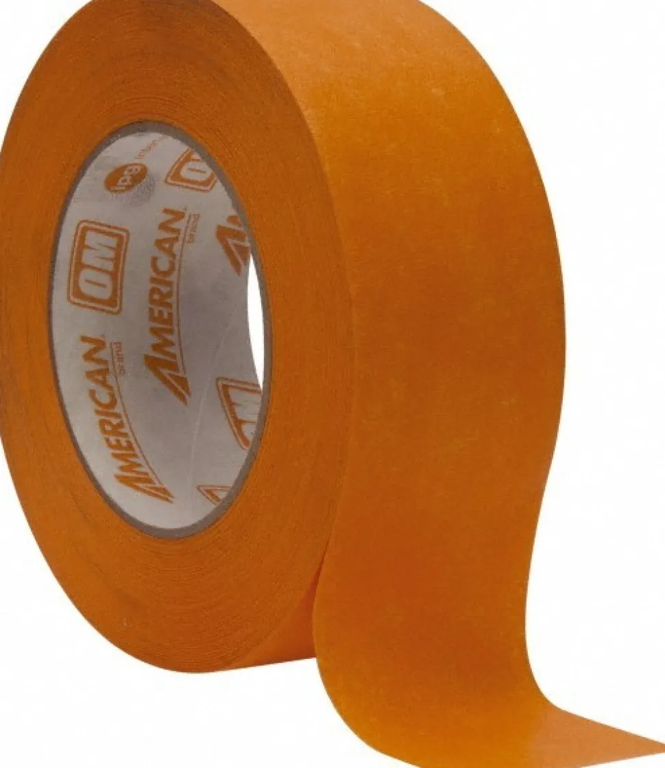 Masking Tape: 2" Wide, 180' Long, 7.3 mil Thick, Orange