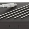 Mechanical Depth Micrometer: 6'' Range, 6 Rods, Satin Chrome Finish