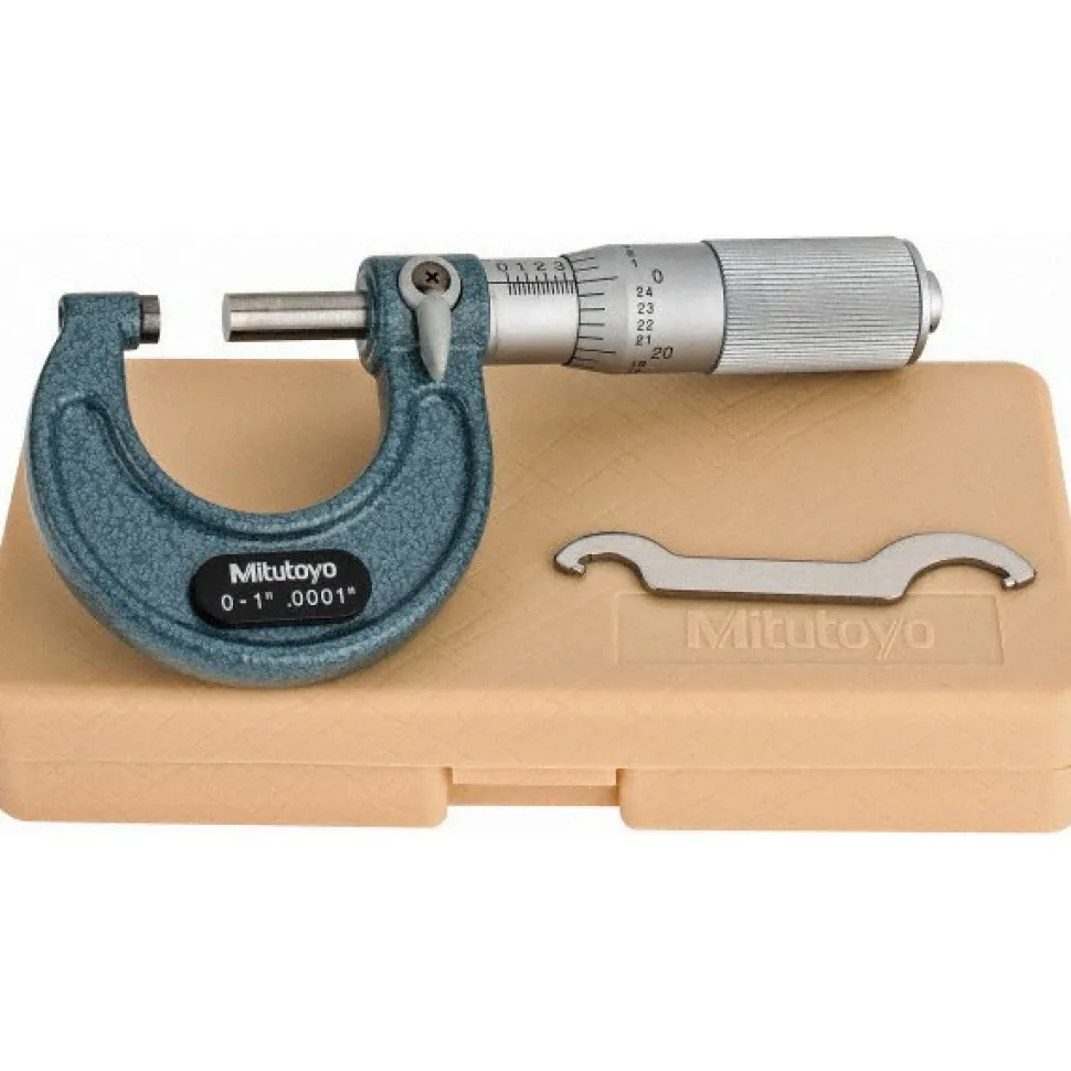 Mechanical Outside Micrometer: 1" Range, 0.0001" Graduation