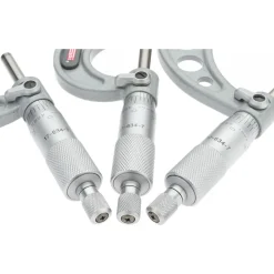 Mechanical Outside Micrometer Set: 3 Pc, 0 to 3" Measurement