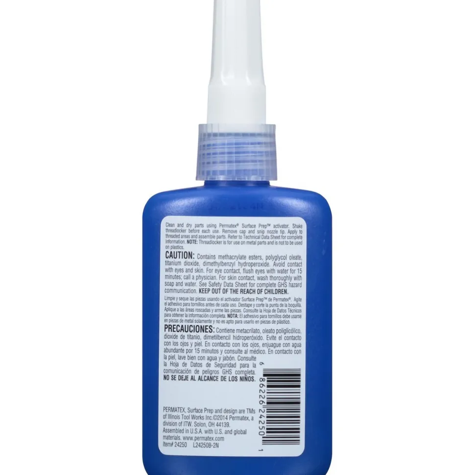 Medium Strength Threadlocker, Blue, 50 mL