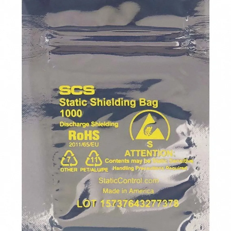 Metal-In Static Shield Bag: 3.1 mil Thick, 9" OAW